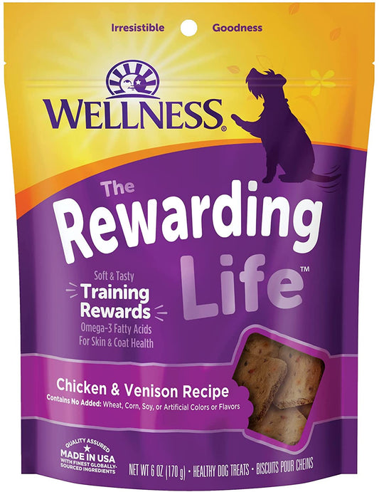 Wellness Natural Grain Free Wellbites Soft Chicken and Venison Recipe Dog Treats
