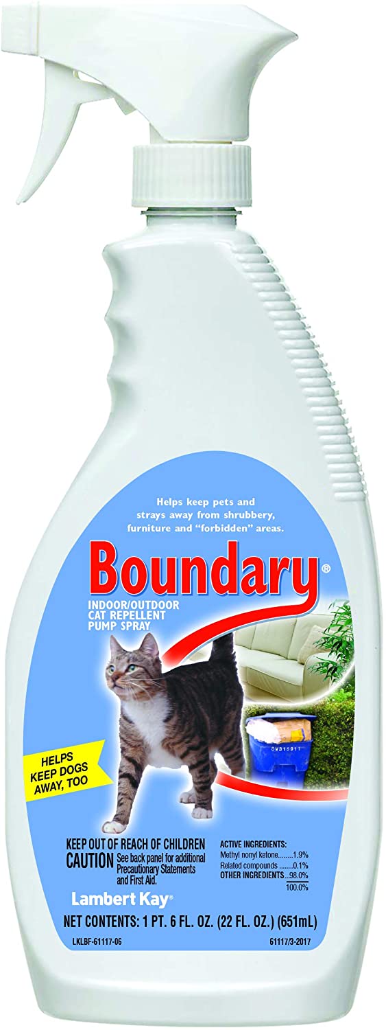 garden cat deterrent spray Lambert Kay Boundary Indoor/Outdoor Cat Repellent Pump Spray — NurturePet Pet Supply