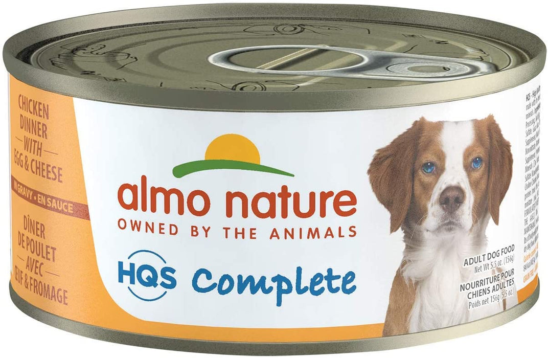 Almo Nature HQS Complete Chicken Dinner With Egg And Cheese Canned Dog Food