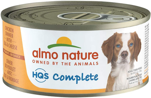 Almo Nature HQS Complete Chicken Dinner With Egg And Cheese Canned Dog Food