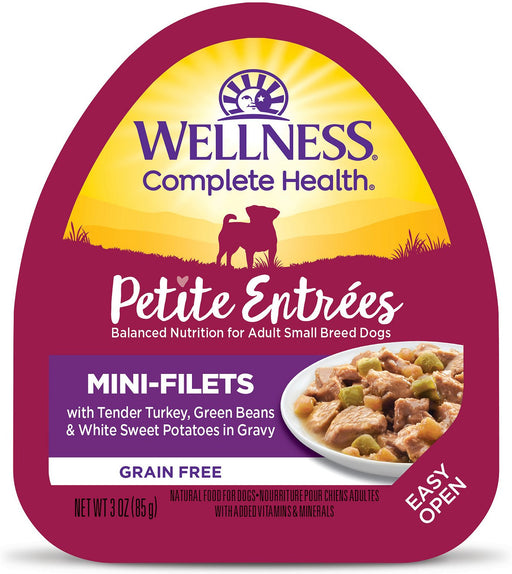 Wellness Small Breed Petite Entrees Mini-Filets Tender Turkey, Green Beans & White Sweet Potatoes in Gravy