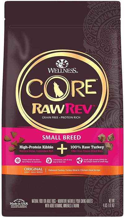 Wellness CORE RawRev Natural Small Breed Grain Free Original Turkey & Chicken with Freeze Dried Turkey Dry Dog Food