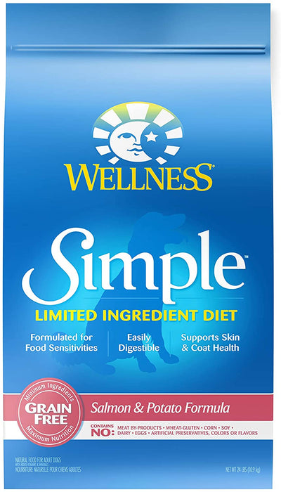 Wellness Simple Grain Free Natural Limited Ingredient Diet Salmon and Potato Recipe Dry Dog Food