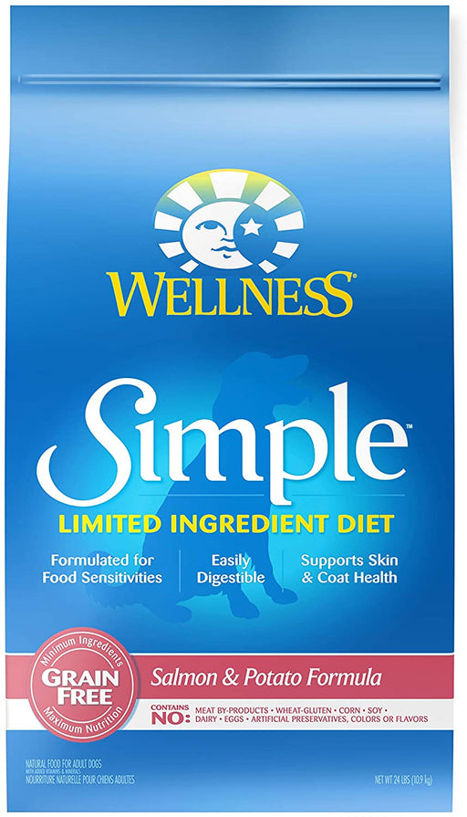 Wellness Simple Grain Free Natural Limited Ingredient Diet Salmon and Potato Recipe Dry Dog Food