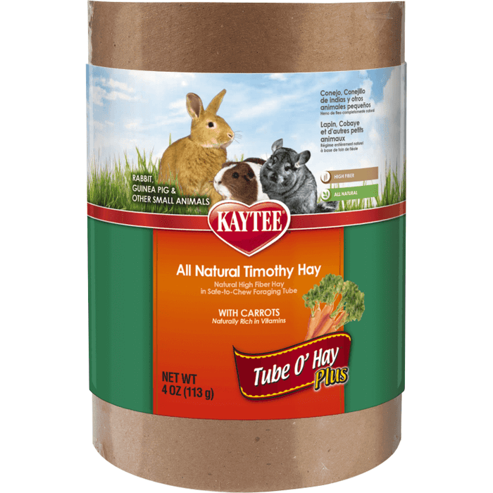 Kaytee Tube O' Hay Plus Carrot Large 6-Inch