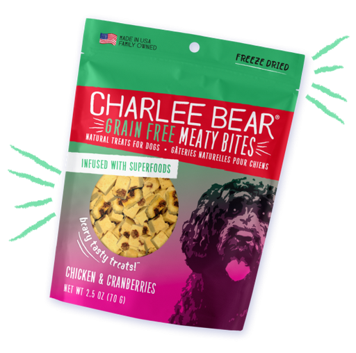 Charlee Bear Grain Free Meaty Bites Chicken & Cranberries