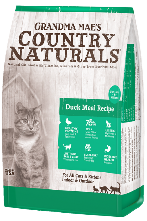 Grandma Mae's Country Naturals Duck Meal Recipe Dry Food for Cats & Kittens