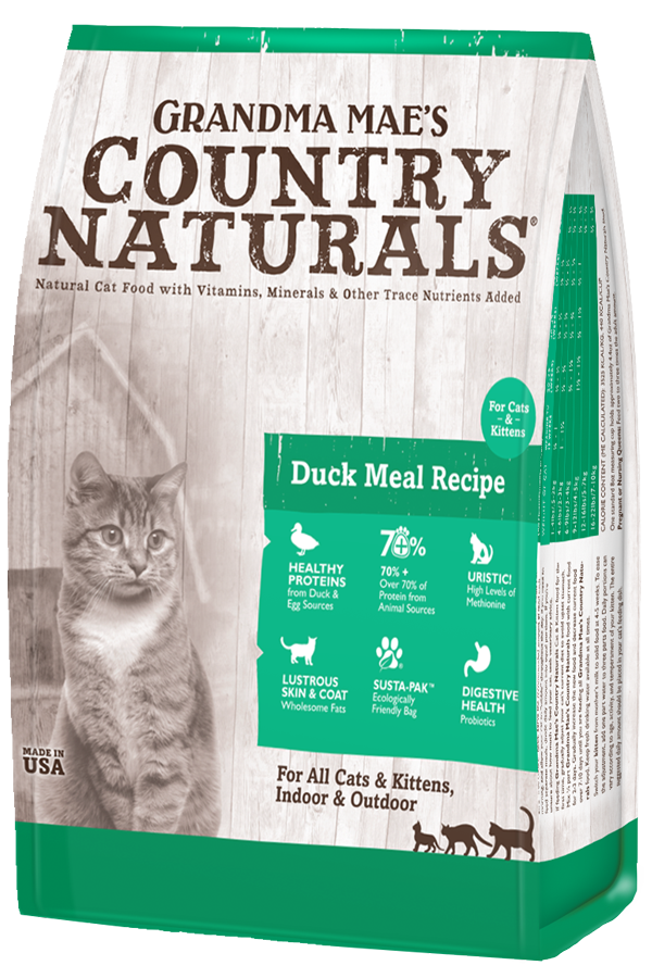 Grandma Mae's Country Naturals Duck Meal Recipe Dry Food for Cats & Kittens