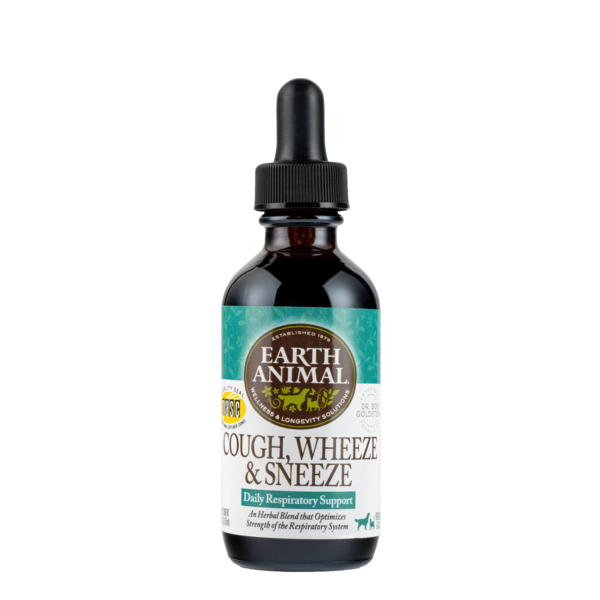 Earth Animal Organic Herbal Cough, Wheeze, and Sneeze Remedy; 2- Oz Dropper Bottle