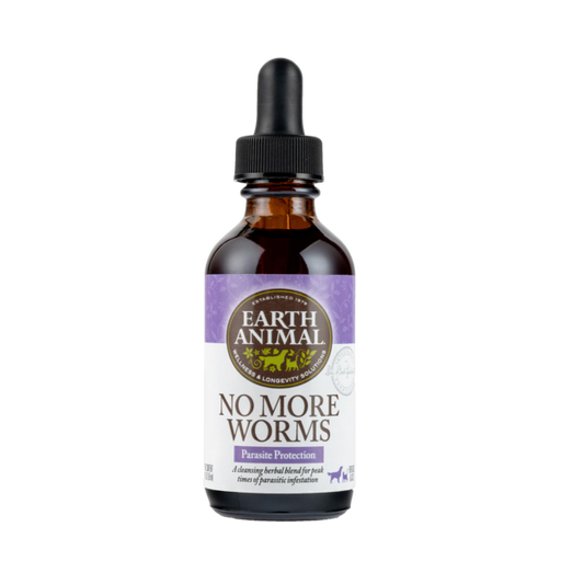 Earth Animal Organic Herbal No More Worms Remedy; 2- Oz Dropper Bottle