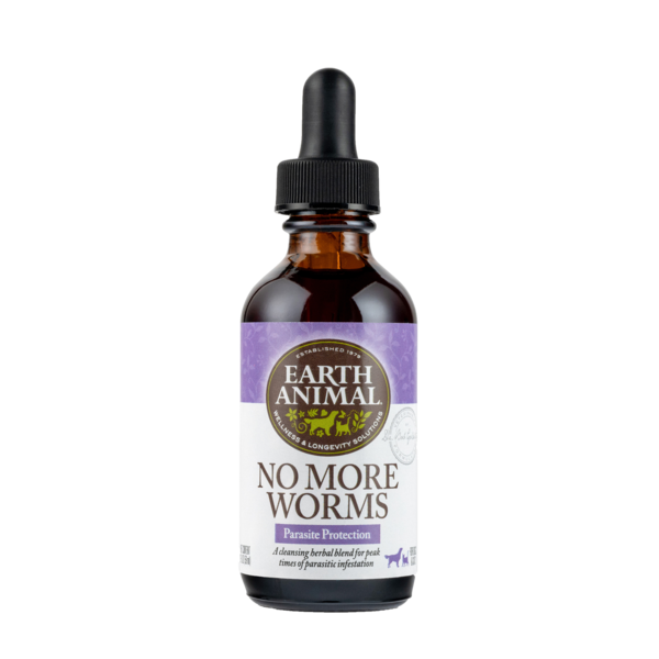 Earth Animal Organic Herbal No More Worms Remedy; 2- Oz Dropper Bottle