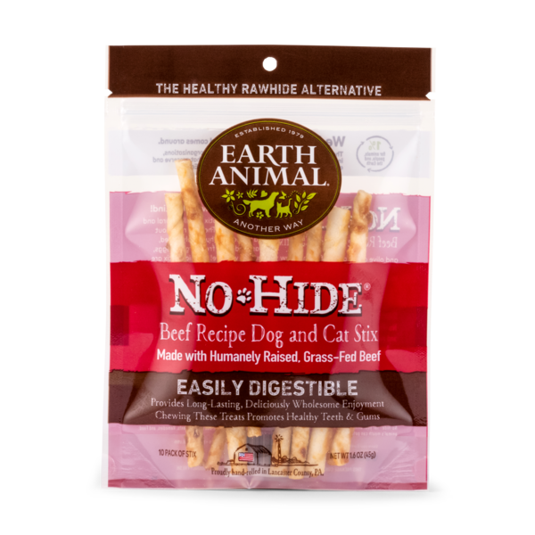 Earth Animal No-Hide Beef Stix, Pack of 10