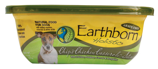 Earthborn Holistic Chip's Chicken Casserole Gourmet Dinners Grain Free Moist Dog Food Tubs