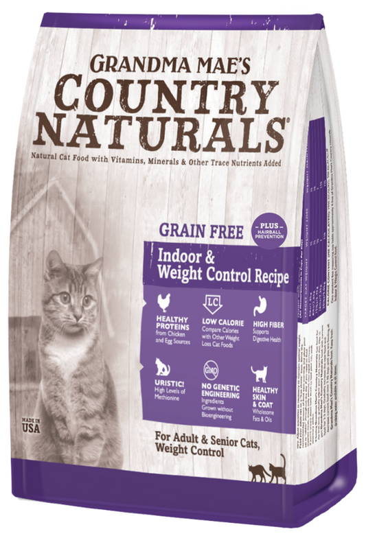 Grandma Mae's Country Naturals GF Weight Control/Hairball Recipe Dry Food For Adult Cats, Senior Cats, and Weigh Control
