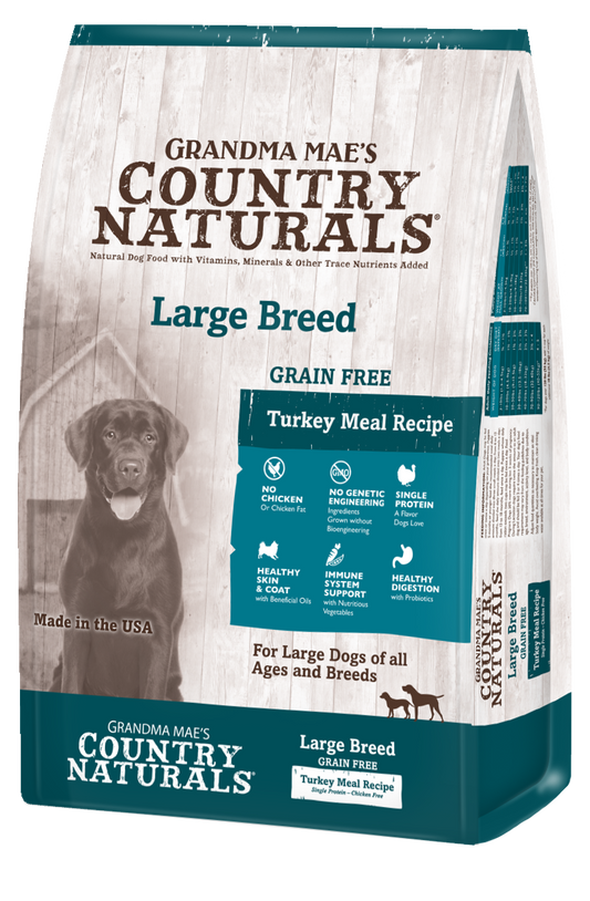 Grandma Mae's Country Naturals Grain Free Large Breed Turkey Meal Dry Dog Food