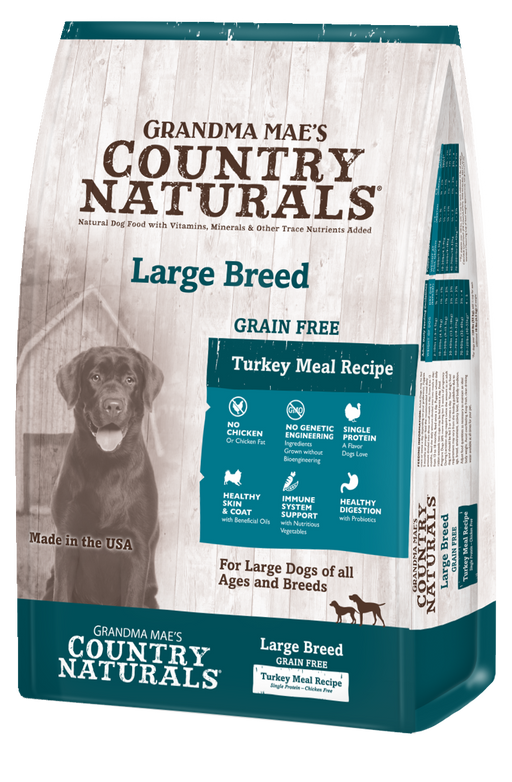 Grandma Mae's Country Naturals Grain Free Large Breed Turkey Meal Dry Dog Food