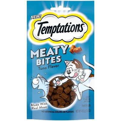 Temptations Meaty Bites Tuna Flavor Cat Treats 1.5z