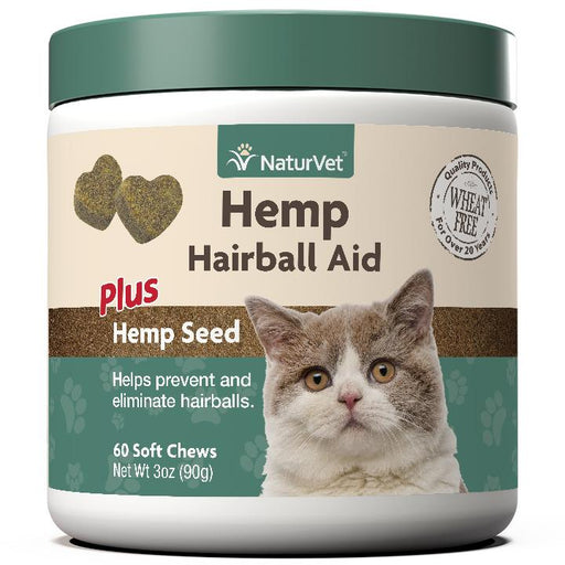 NaturVet Hemp Cat Hairball Aid Soft Chew