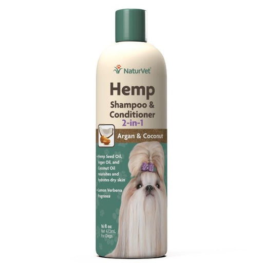 NaturVet Hemp Shampoo & Conditioner 2-in-1 for Dogs