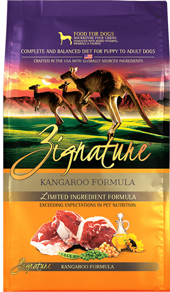 Zignature Limited Ingredient Kangaroo Formula Hard Dog Food- 25 Pound Bag