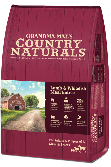 Grandma Mae's Country Naturals Lamb And Whitefish Meal Entrée Dry Dog Food