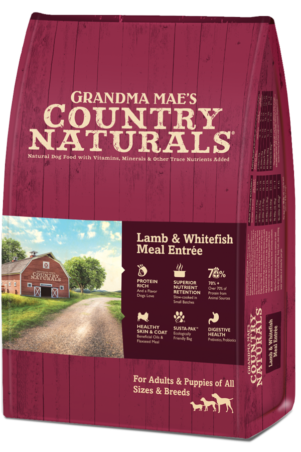 Grandma Mae's Country Naturals Lamb And Whitefish Meal Entrée Dry Dog Food