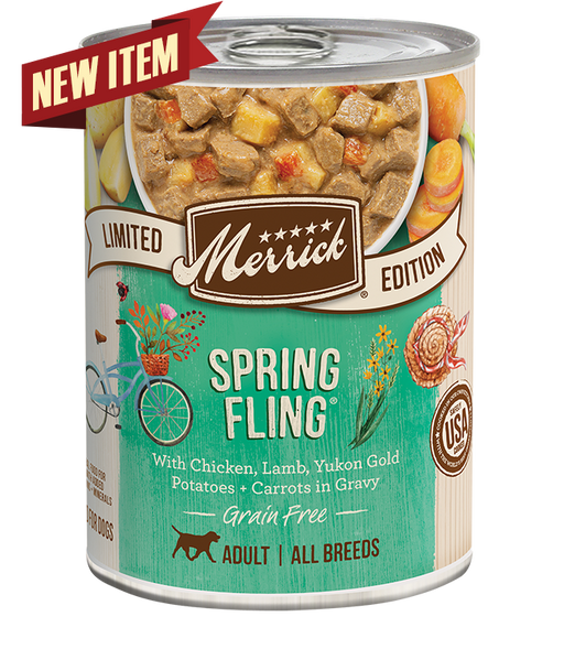 Merrick Limited Edition Grain Free Spring Fling Canned Dog Food; 12.7- Oz Cans, Case of 12
