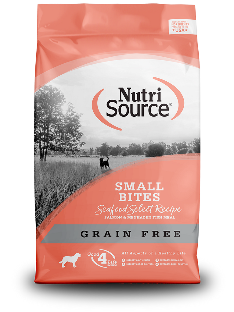 Nutrisource Small Bites Grain Free Seafood Select Recipe Dry Dog Food —  NurturePet Pet Supply