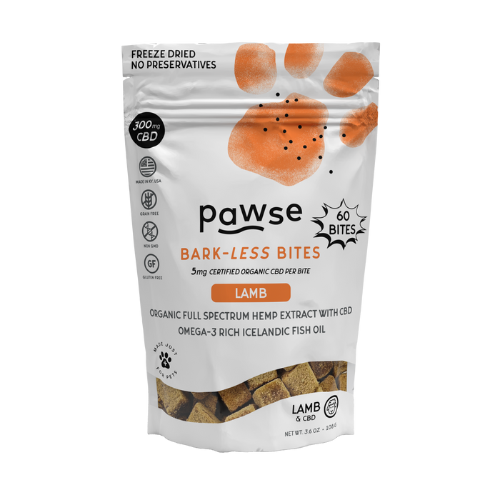 Pawse Bark-Less Bites Lamb (5 MG CBD Per Bite) - For All Pets