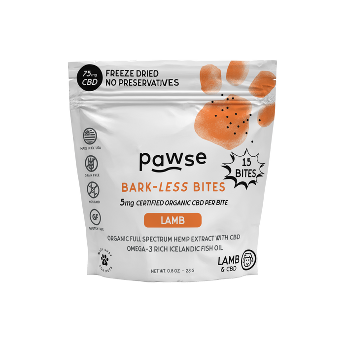 Pawse Bark-Less Bites Lamb (5 MG CBD Per Bite) - For All Pets