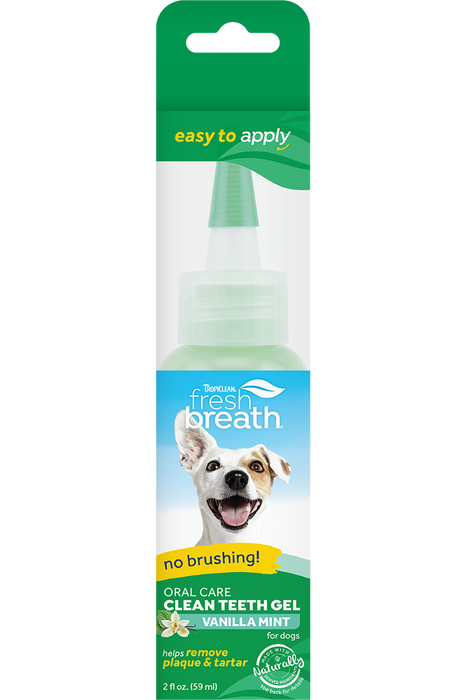 TropiClean ORAL CARE GEL FOR DOGS WITH VANILLA MINT FLAVORING