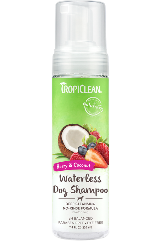 TropiClean Berry & Coconut Waterless Dog Shampoo: Deep Cleaning