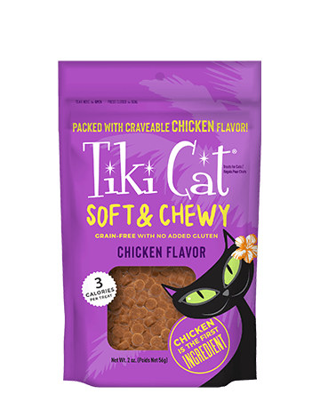 Tiki Cat Soft & Chewy Chicken Cat Treats, 2-oz