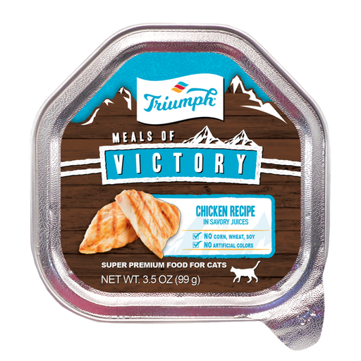 Triumph Meals Of Victory Chicken In Savory Juices Recipe Super Premium Wet Cat Food Cup