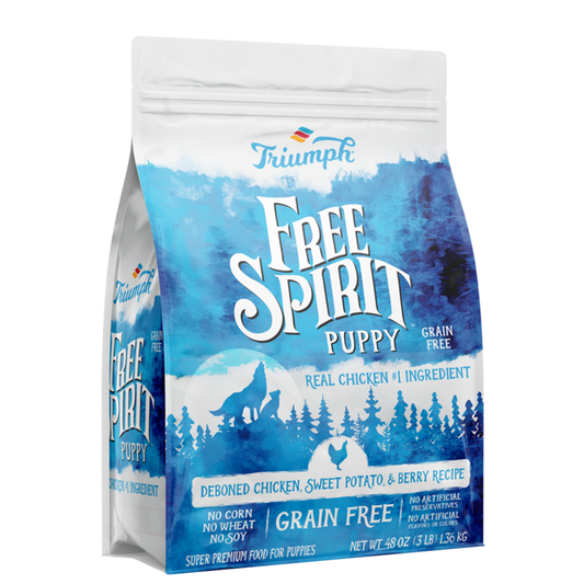 Triumph Free Spirit Grain Free Puppy Chicken, Berry, & Sweet Potato Recipe Dry Dog Food