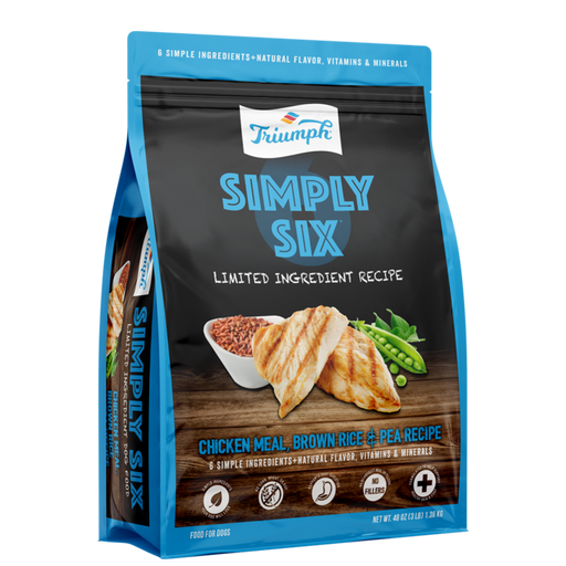 Triumph Simply Six Chicken, Brown Rice, & Pea Recipe Limited Ingredient Dry Dog Food