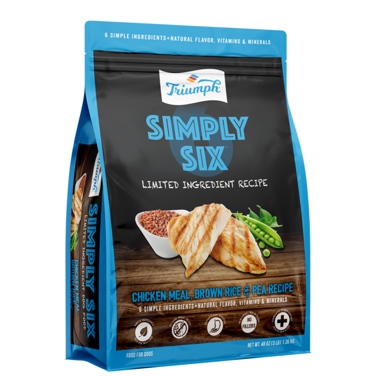 Triumph Simply Six Chicken, Brown Rice, & Pea Recipe Limited Ingredient Dry Dog Food