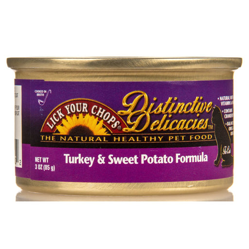 Lick Your Chops Distinctive Delicacies Canned Turkey & Sweet Potato Cat Food