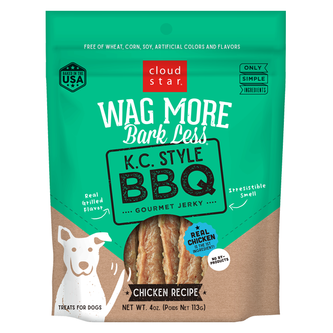 Cloud Star Wag More Bark Less K.C. Style BBQ Chicken Jerky