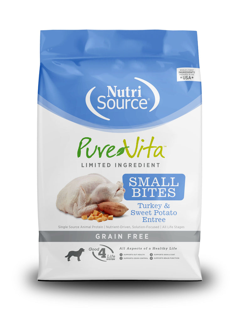 PureVita Small Bites Grain Free Turkey & Sweet Potato Recipe Dry Dog Food