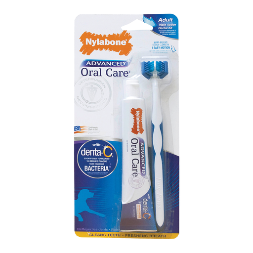 NylaboneAdvanced Oral Care Triple Action Dog Dental Kit