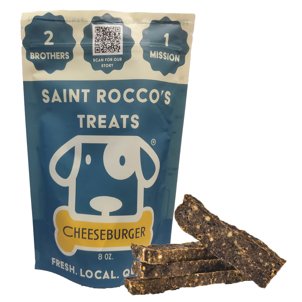 Saint Rocco's Cheeseburger Recipe Jerky Dog Treats — NurturePet Pet Supply