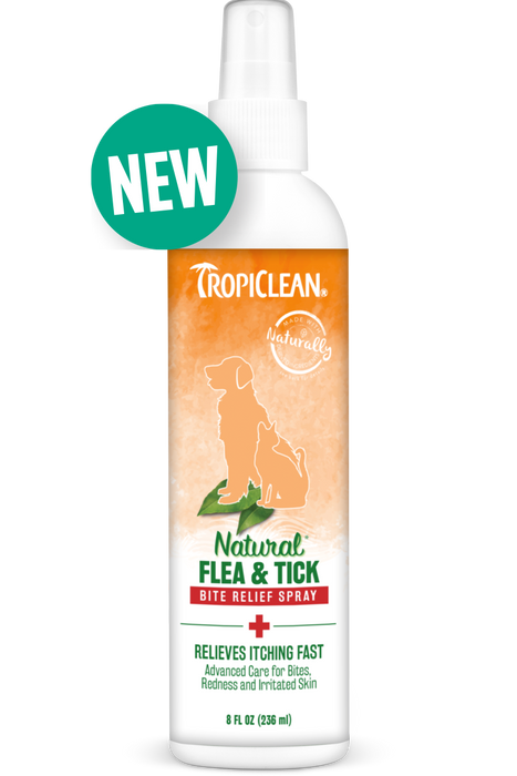 TropiClean Natural Flea & Tick Bite Relief Spray