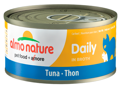 Almo Nature Daily Tuna In Broth Canned Cat Food: 2.47- Oz Cans, Case of 24