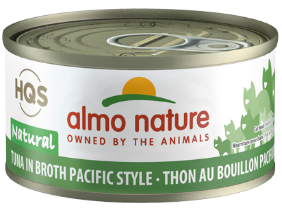 Almo Nature HQS Natural Tuna In Broth Pacific Style Canned Cat Food: 2.47- Oz Cans, Case of 24
