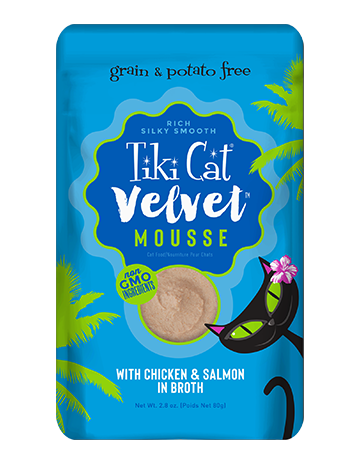 Tiki Cat® Velvet MousseTM Chicken & Salmon in Broth