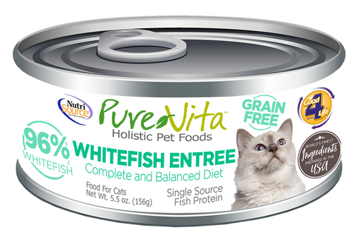 PureVita Grain Free 96% Real Whitefish Entree Canned Cat Food